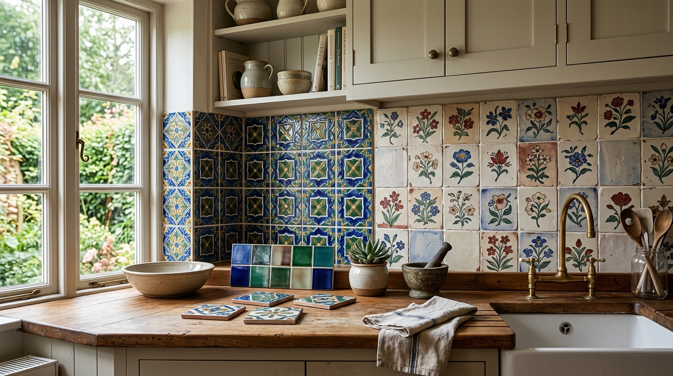 Azulejos cerámicos personalizados generados por IA vs. la artesanía tradicional de azulejos