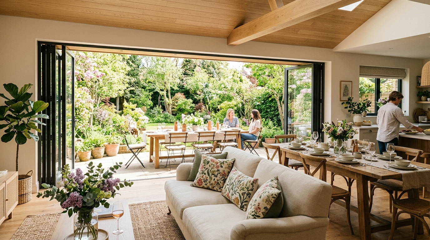 Cómo Usar la IA para Diseñar un Flujo Interior-Exterior Armonioso para Tus Reuniones de Primavera